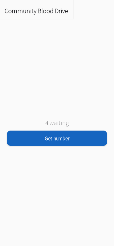 The take-a-number page that opens when someone scans the poster.